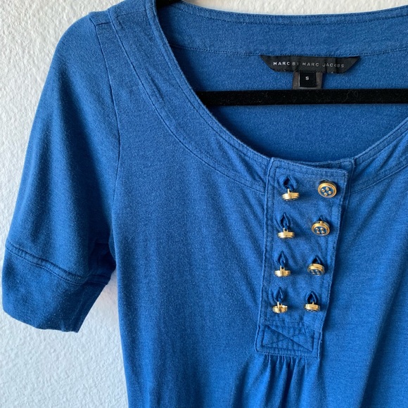 Marc by Marc Jacobs Blue Button Top - Picture 2 of 8